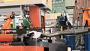 Etapa de curvatura do tubo